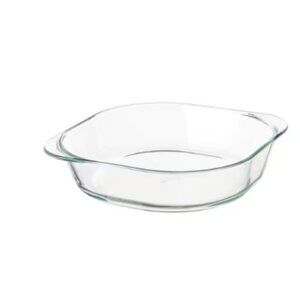 FÖLJSAM Oven dish, clear glass 9 ¾x9 ¾ "